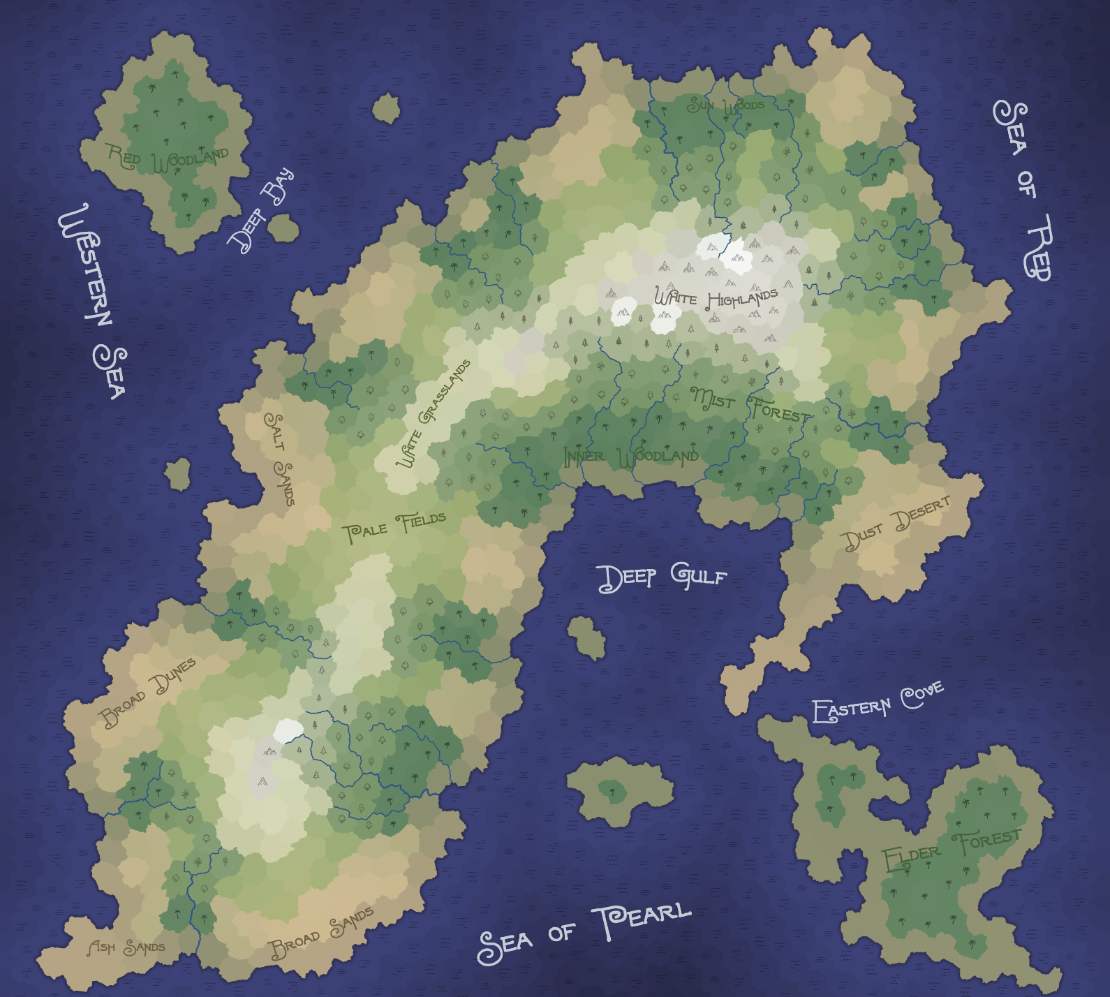 A large procedural world map