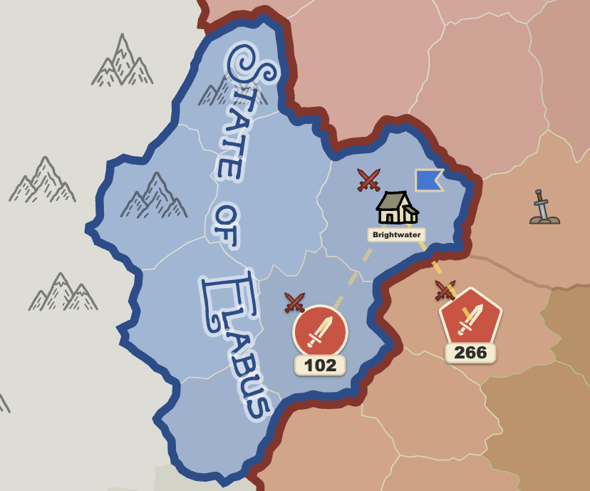 A battle near the city of Brightwater